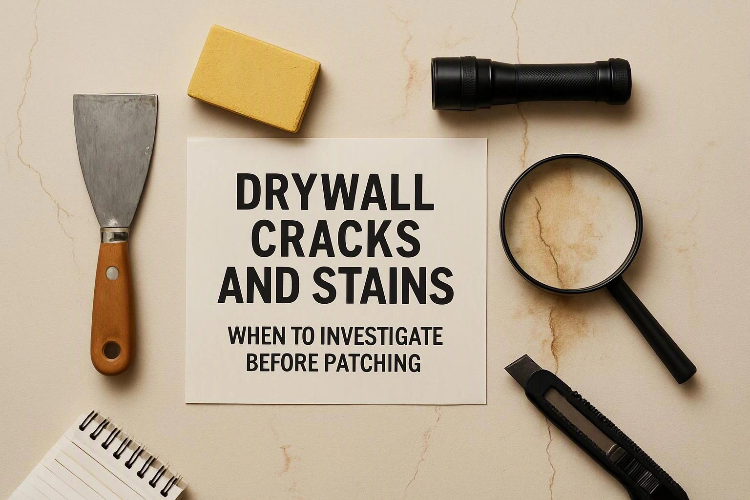 Drywall Cracks and Stains: When to Investigate Before Patching