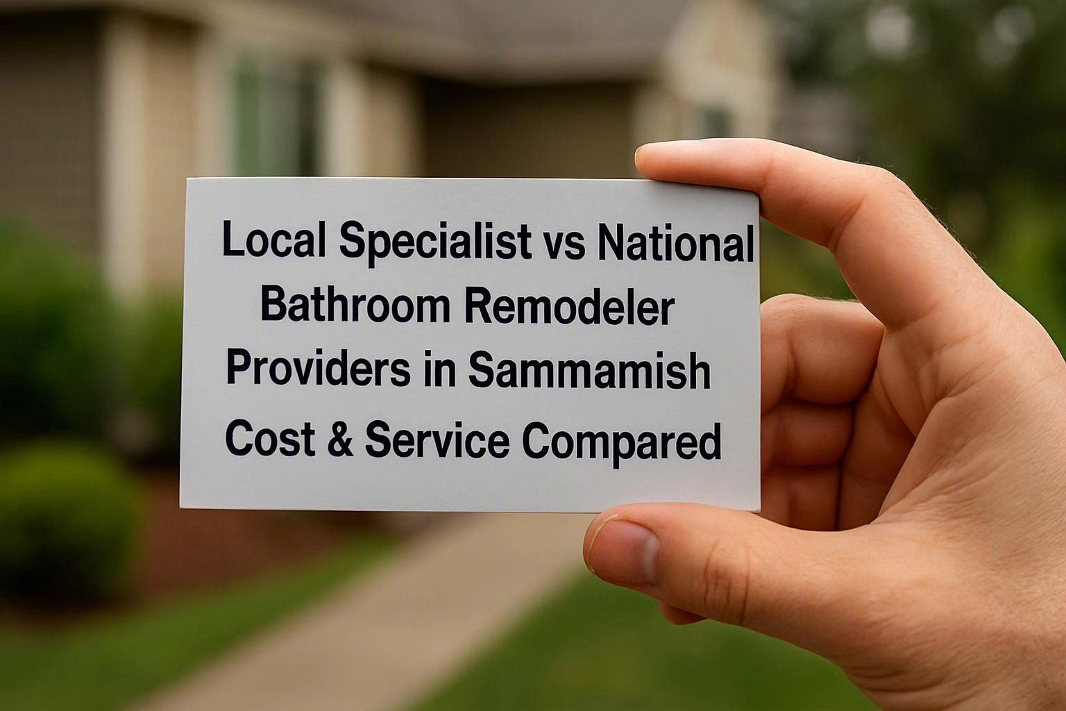 Local Specialist vs National Bathroom remodeler Providers in Sammamish: Cost & Service Compared
