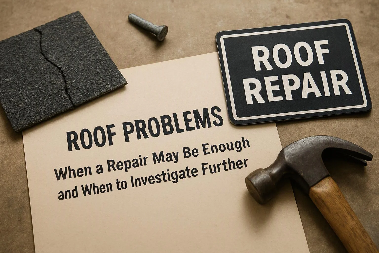 Roof Problems: When a Repair May Be Enough and When to Investigate Further